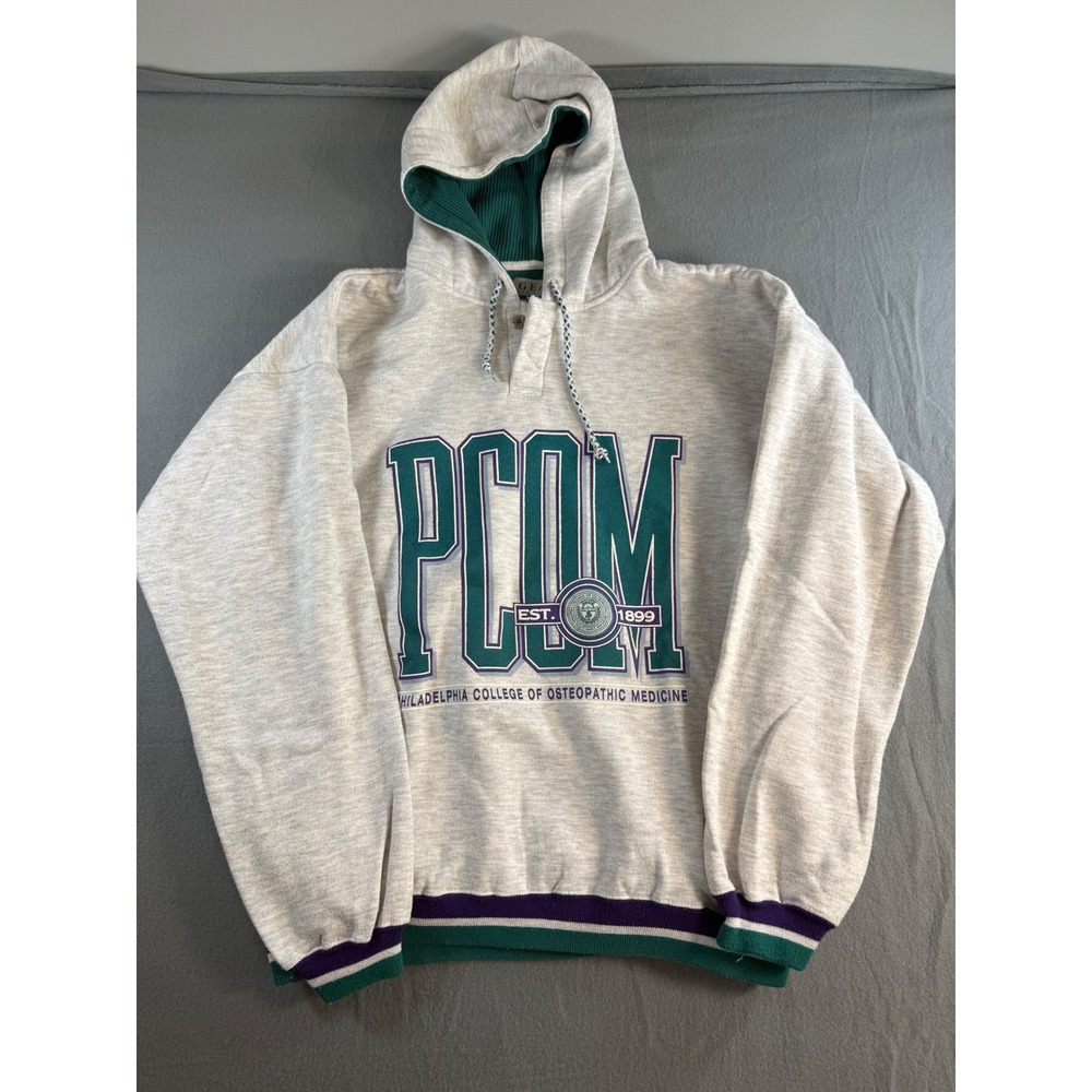 Vintage 90s PCOM Gear For Sports Hoodie Mens M Philadelphia Medical College